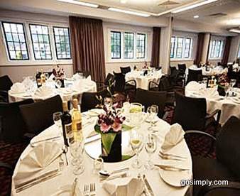 Dining area at the Heathrow Ramada Hotel