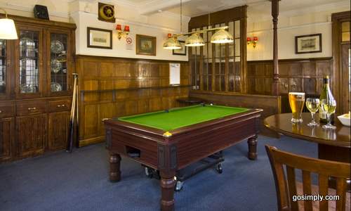Pool table in the Master Robert Hotel at Heathrow