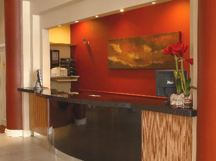 Menzies Strathmore Hotel reception desk