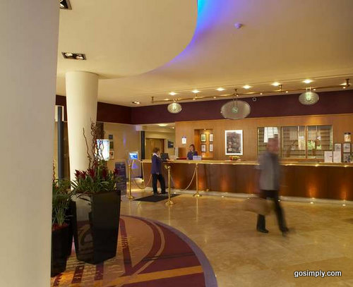 Manchester Airport Hilton Hotel lobby