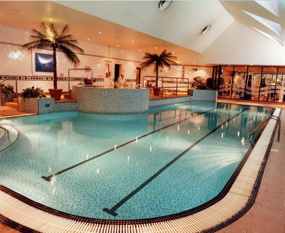 Swimming pool at the East Midlands Airport Hilton Hotel