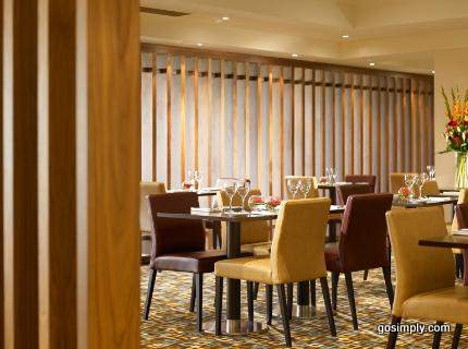 Dining area at the Heathrow Renaissance Hotel