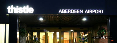 Exterior of the Thistle Hotel at Aberdeen Airport