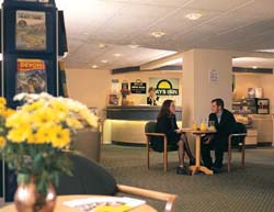 Reception area at the Bristol Airport Days Inn Hotel