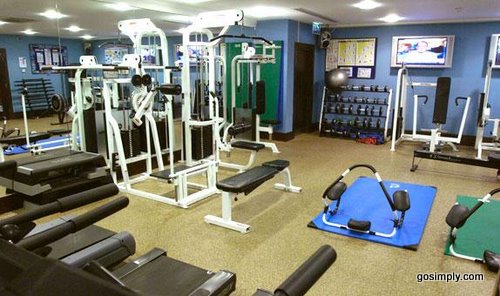 Gymnasium at the Crowne Plaza Hotel near Gatwick