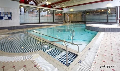 Swimming pool at the Gatwick Crowne Plaza Hotel