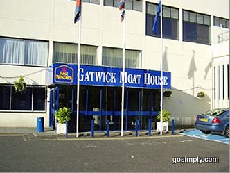 Exterior of the Gatwick Moat House hotel