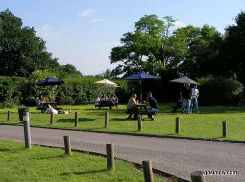 Garden area at the Russ Hill Hotel near Gatwick Airport