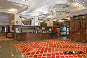 Reception area at the Manchester Britannia Country House Hotel