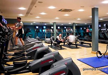 Gymnasium at the Marriott Hotel Manchester Airport
