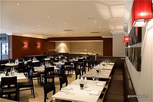 Hotel restaurant at the Crowne Plaza Hotel Manchester Airport