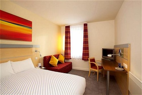 Guest bedroom at the Holiday Inn Express Liverpool Airport
