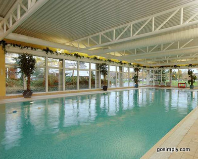 Swimming pool at the Belfast Airport Hilton Hotel