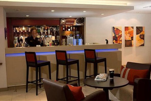 Hotel bar at the Holiday Inn Express East Midlands Airport