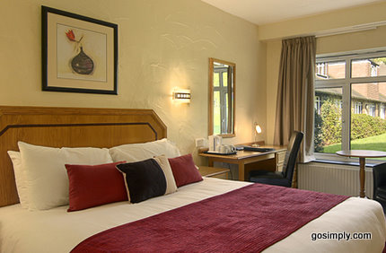 Guest room at the London Gatwick Copthorne Hotel